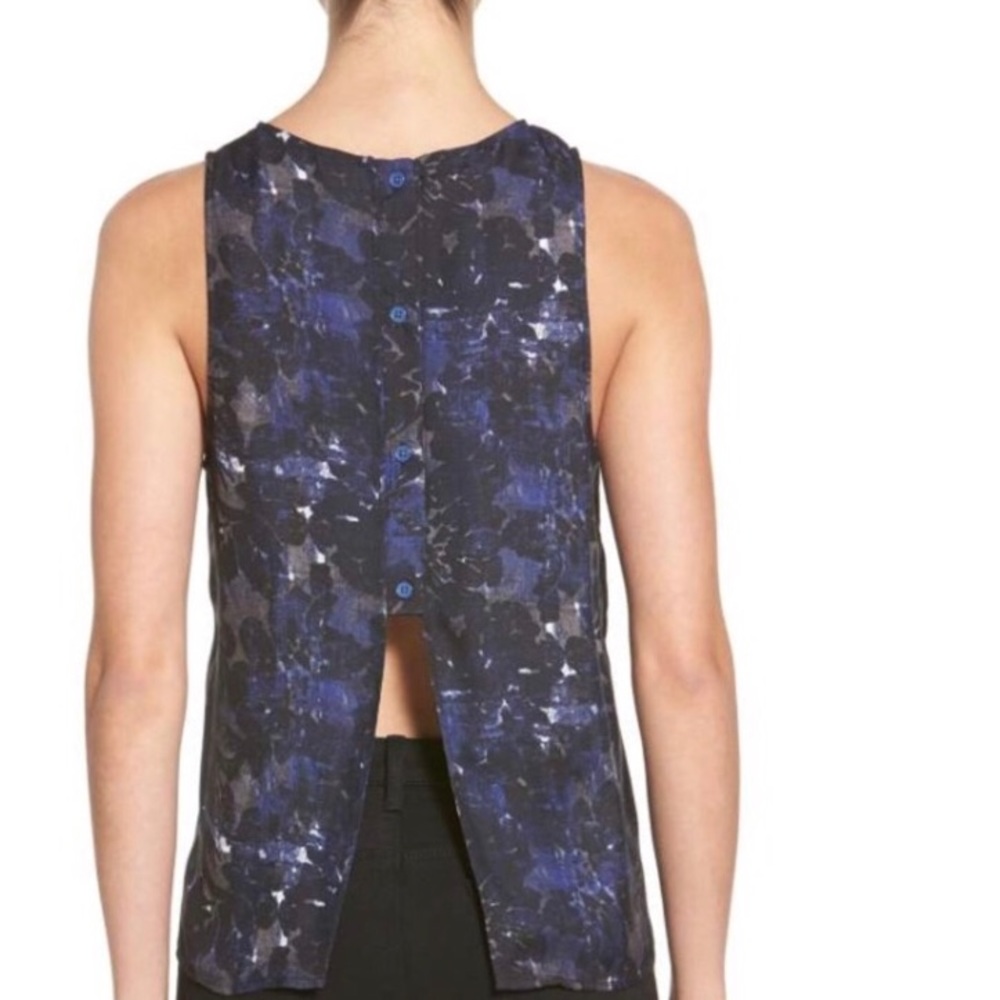 ‘Zooey’ Print Split Back Tank